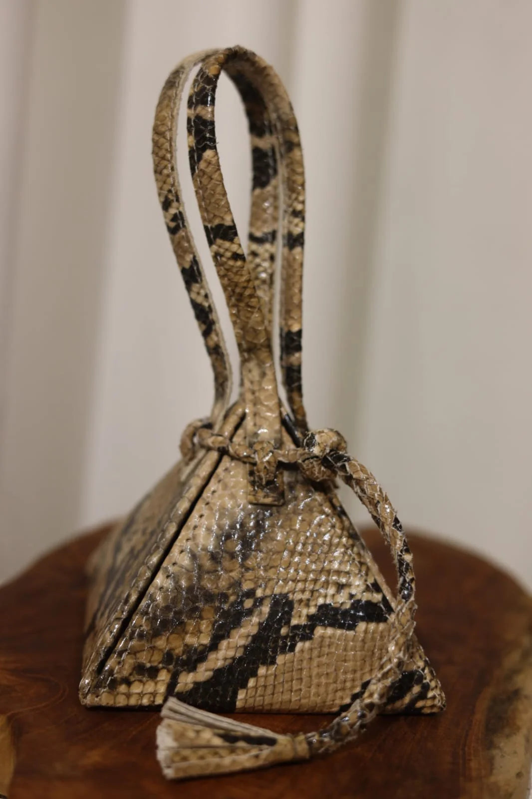 Mini Sac Débédi motif animalier marron