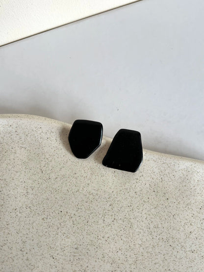 Boucles d'oreilles Amorfo noir