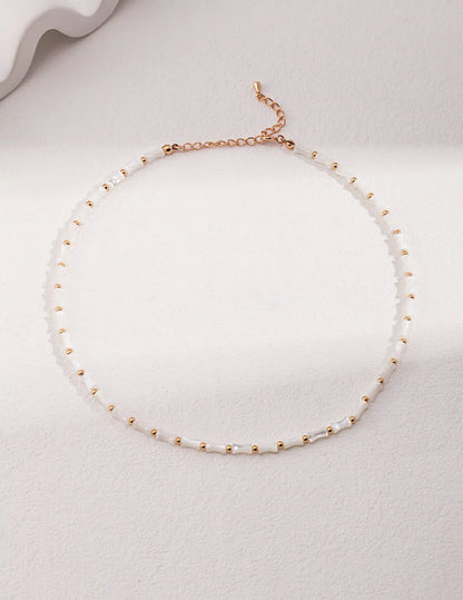 Bamboo Mother of Pearl Necklace