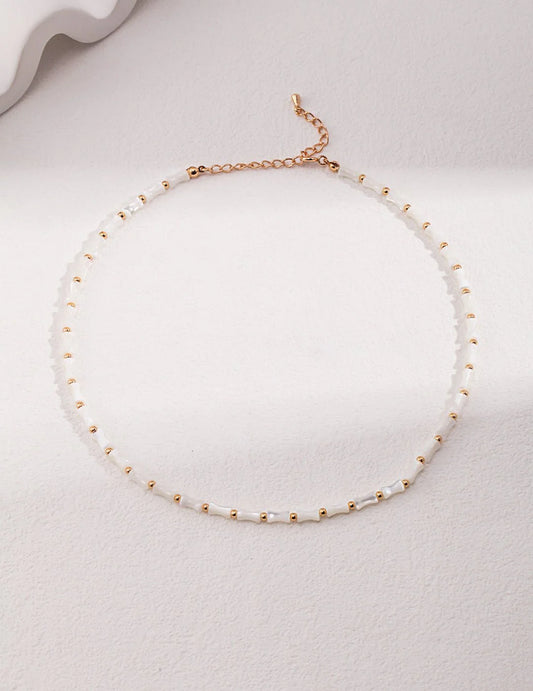 Bamboo Mother of Pearl Necklace